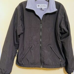 Columbia Black Jacket with Light Lavender Fleece Lining